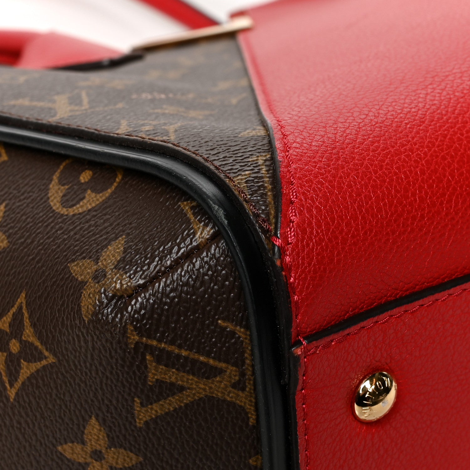 Louis Vuitton Calfskin Monogram Kimono Tote Cherry 12 of 19