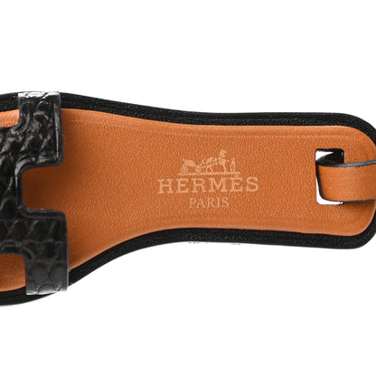 Hermes Lizard Butler Calfskin Hunter Oran Nano Bag Charm Black 3 of 3