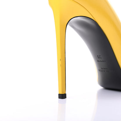Saint Laurent Calfskin Paris 105 Pumps 39 Yellow 8 of 9