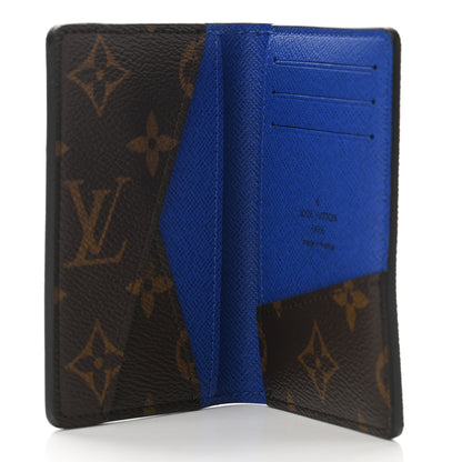 Louis Vuitton Monogram Macassar Pocket Organizer NM Blue 5 of 7