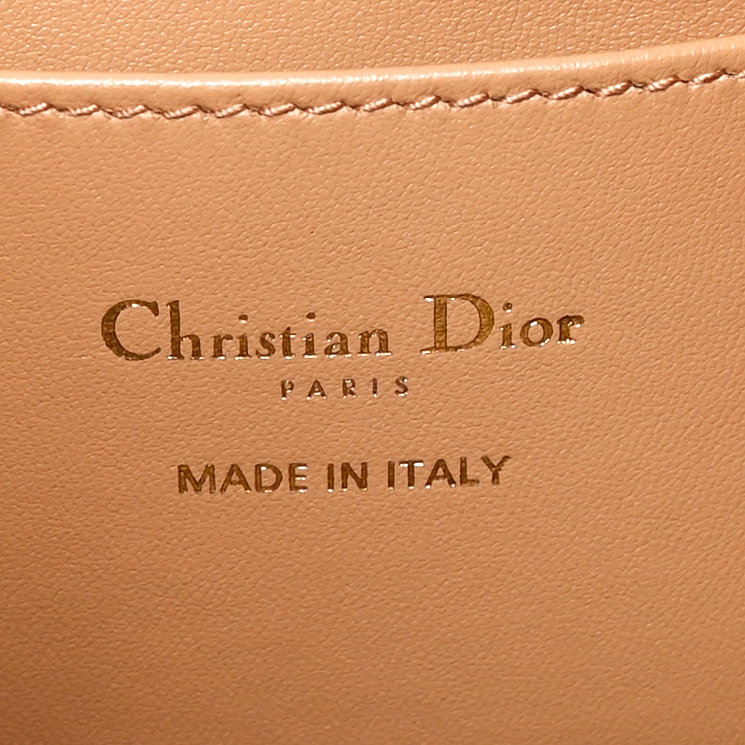 Christian Dior Lambskin Cannage Small Caro Bucket Bag Light Gold 6 of 9