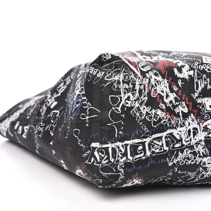 Burberry Coated Canvas Mega Check Sketchbook Medium Reversible Doodle Tote Black 11 of 14