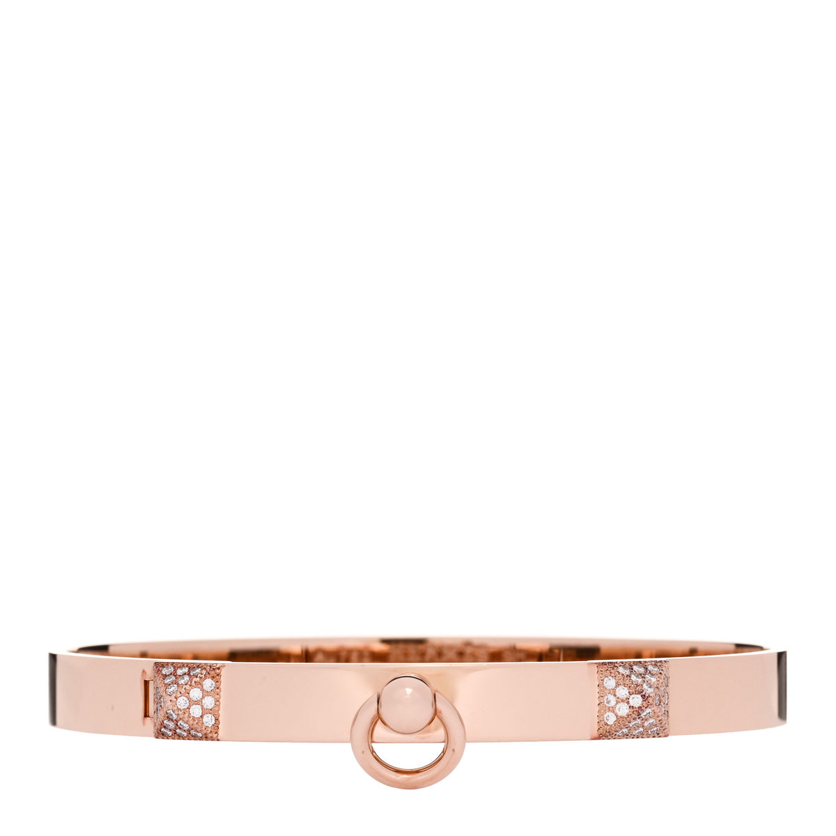 18K Rose Gold Diamond PM Collier De Chien Bracelet SH