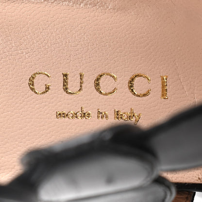Gucci Nappa Willow Pearl T-Strap Sandals 38 Black 9 of 14