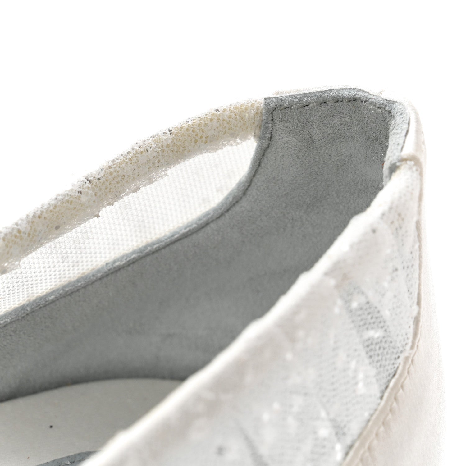 Christian Louboutin Tulle Glitter Satin Kate Draperia Flats 39.5 White 9 of 9