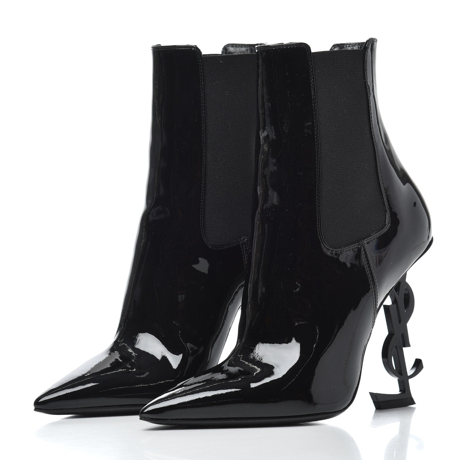 Saint Laurent Patent Opyum 110 Ankle Boot 36 Black 3 of 11
