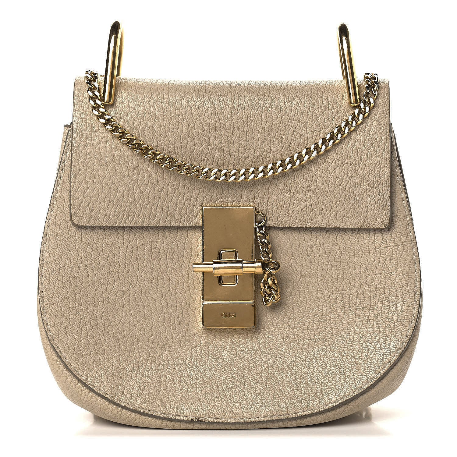 Chloe Grained Lambskin Drew Shoulder Bag Abstract White 1 of 8