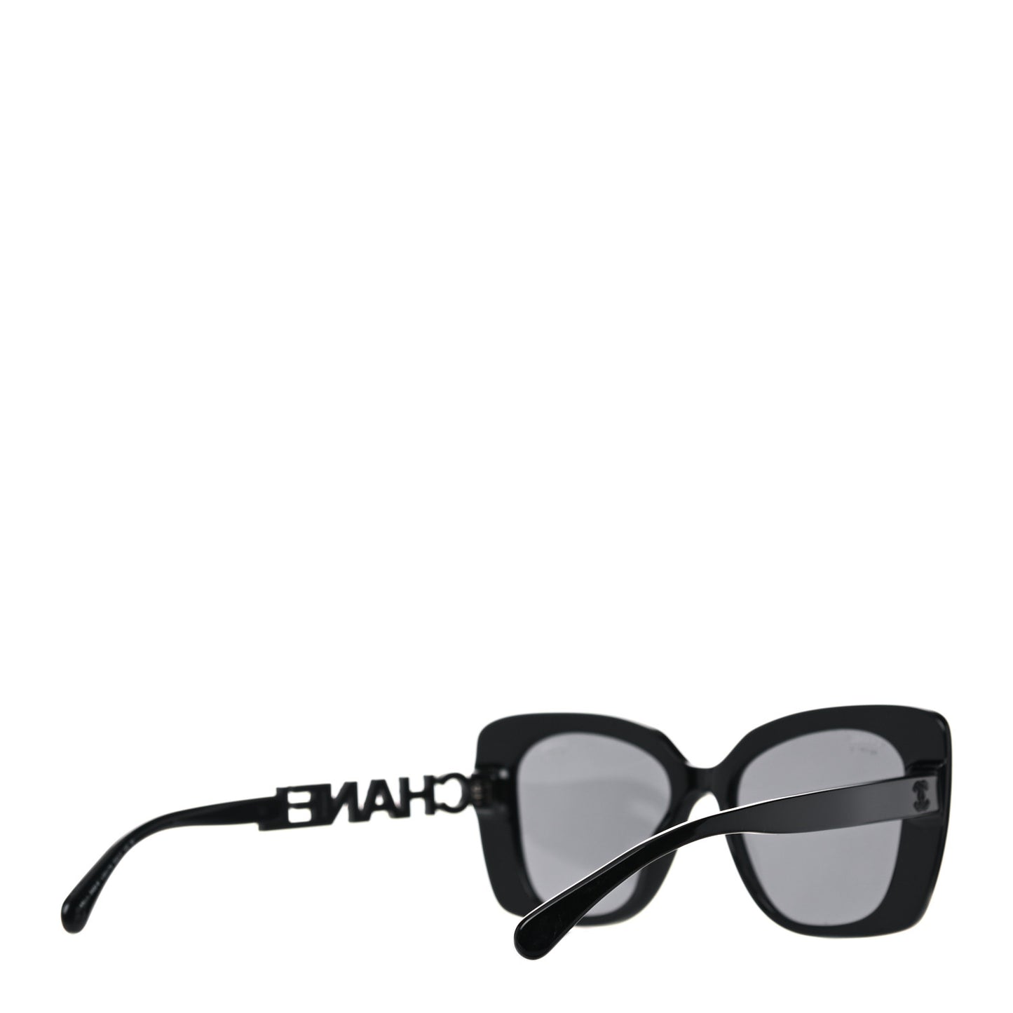 Acetate Strass Polarized Square Sunglasses 5422-B Black
