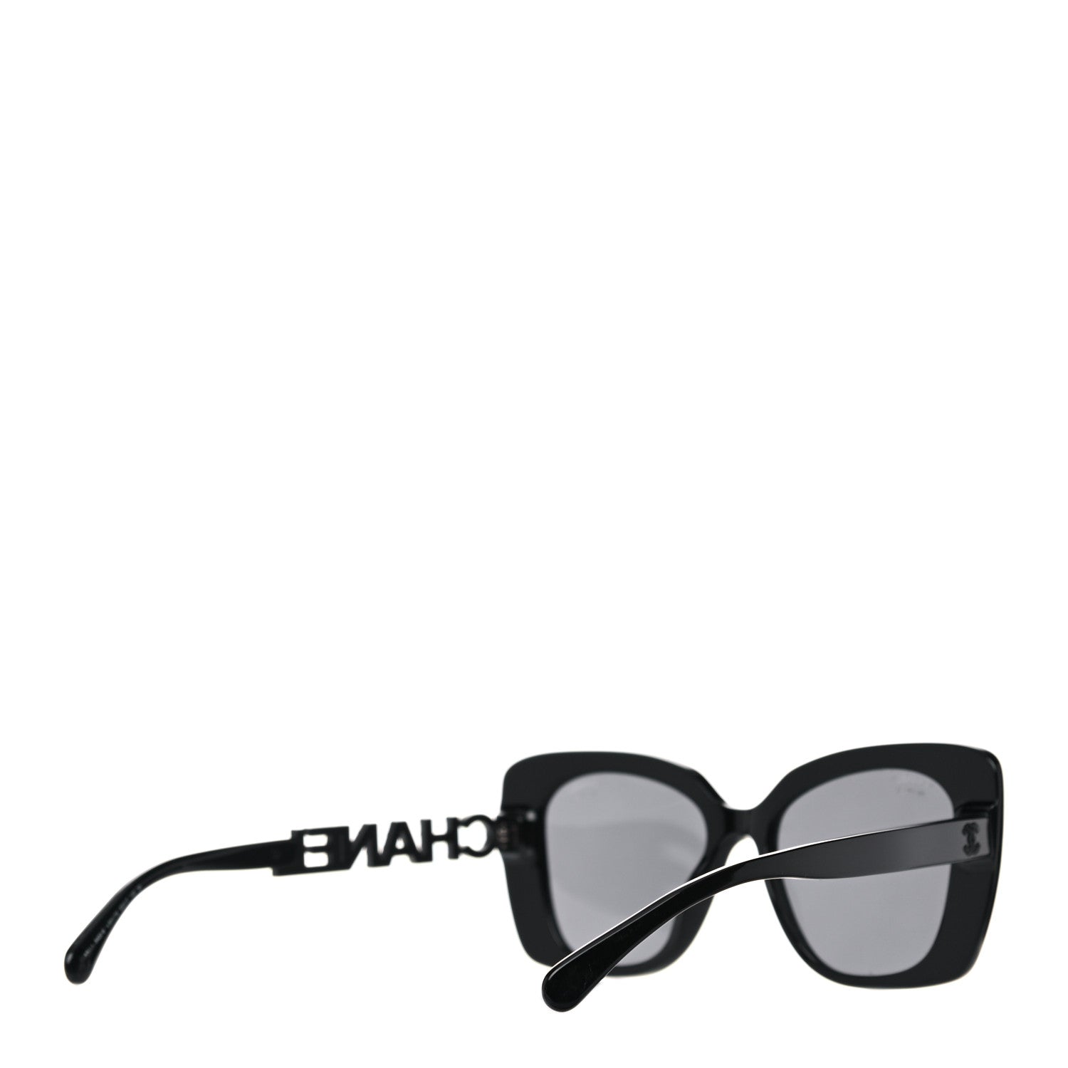 Chanel Acetate Strass Polarized Square Sunglasses 5422-B Black 4 of 7