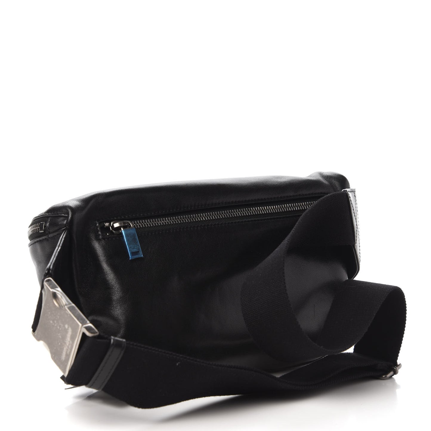 Lambskin Subway Belt Bag Black