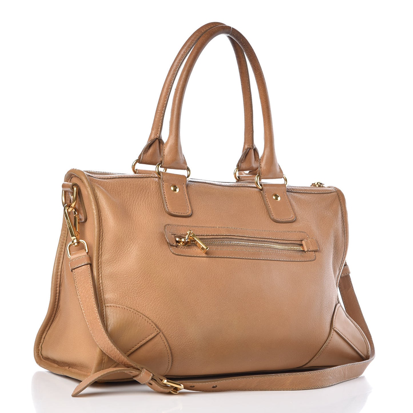 Cervo Deerskin Shoulder Bag Sabbia