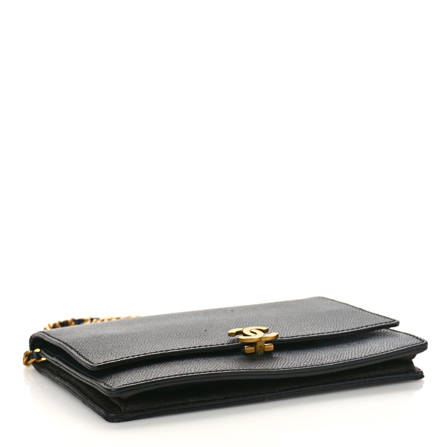 Chanel Caviar CC Wallet on Chain WOC Black 4 of 16