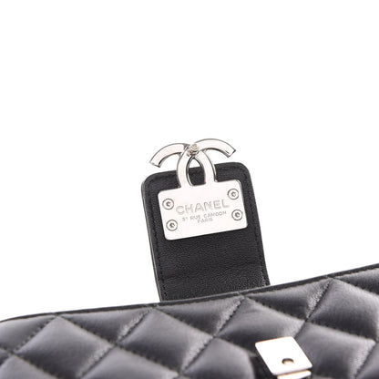 Chanel Lambskin Quilted CC Box Clutch With Chain Black 8 of 15