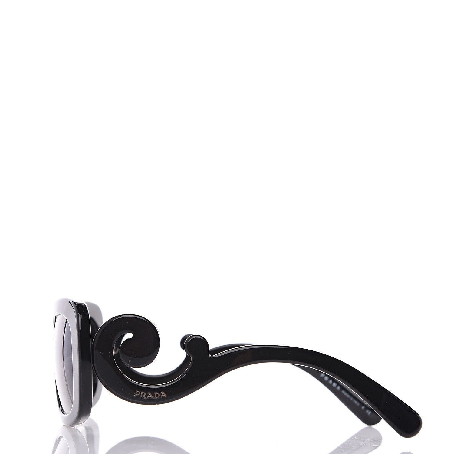 Prada Acetate Baroque Sunglasses SPR 27O Black 2 of 9