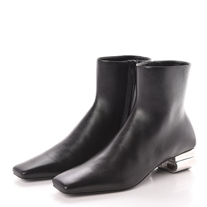 Balenciaga Sheepskin Typo Ankle Booties 36 Black 3 of 9
