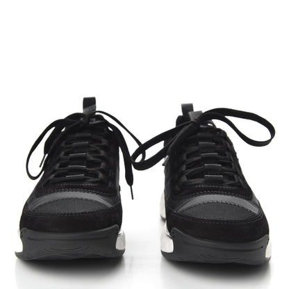 Chanel Fabric Calfskin Suede CC Sneakers 37 Black 2 of 10