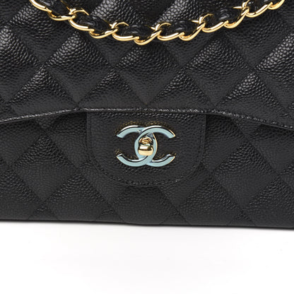 Chanel Caviar Quilted Jumbo Double Flap Black 9 of 10