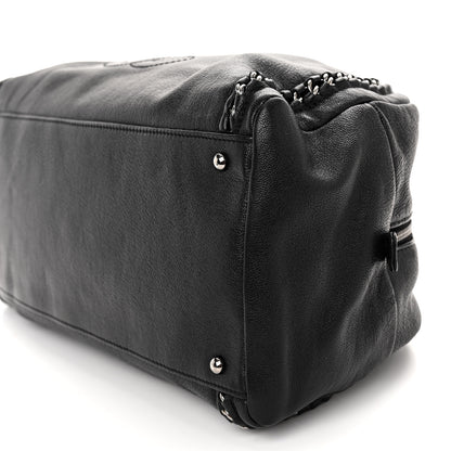 Chanel Smooth Calfskin Medium Luxe Ligne Bowler Black 9 of 9