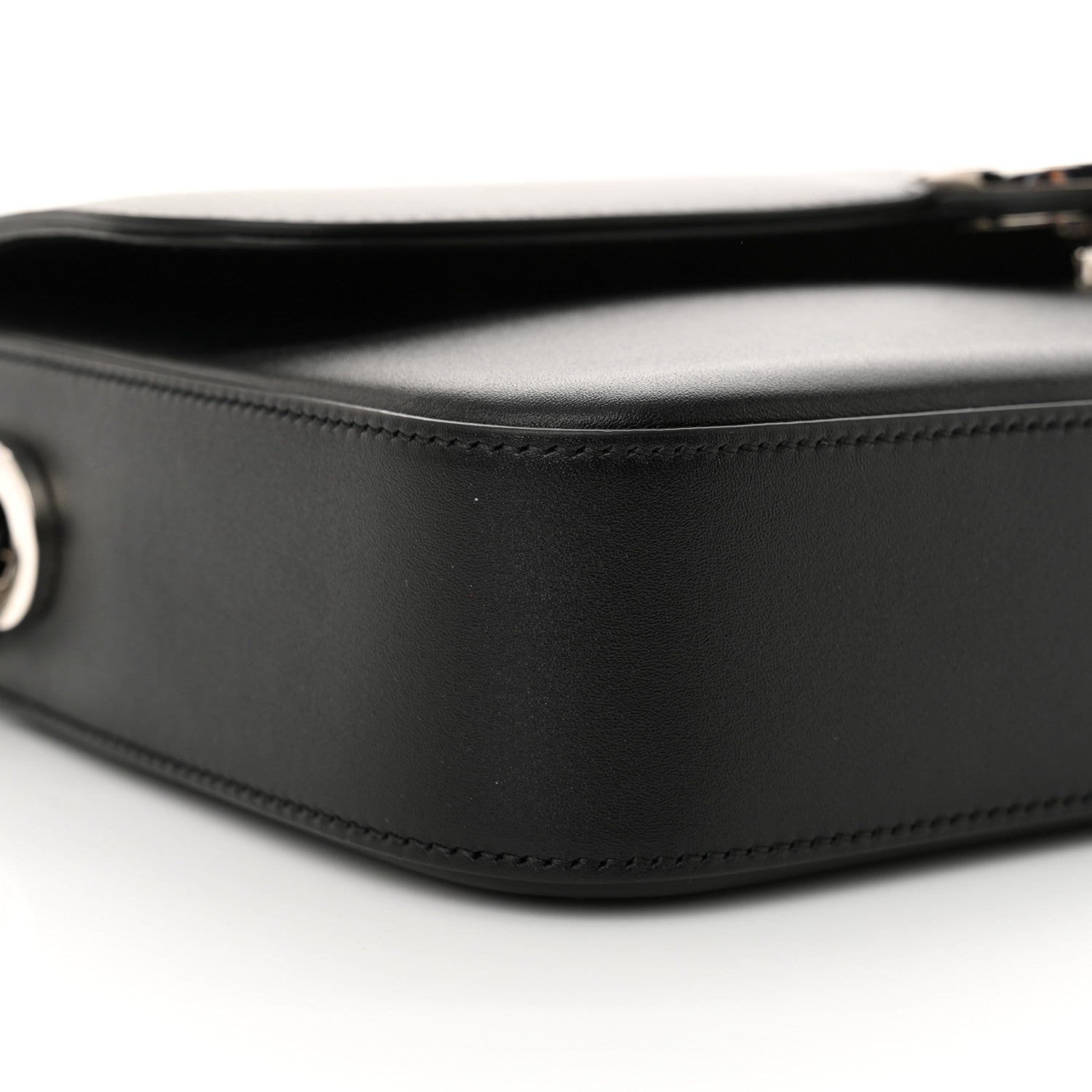 Gucci Senna Calfskin Petite GG Top Handle Shoulder Bag Black 9 of 10