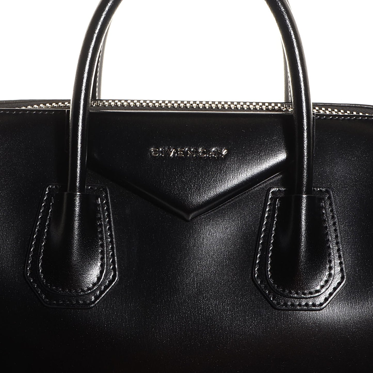 Shiny Lord Calfskin Medium Antigona Black
