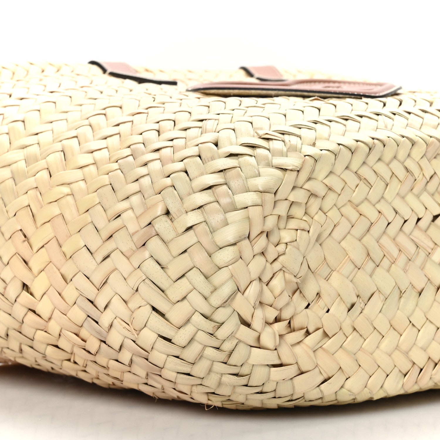 Celine Raffia Calfskin Heart Triomphe Teen Panier Tan 7 of 8