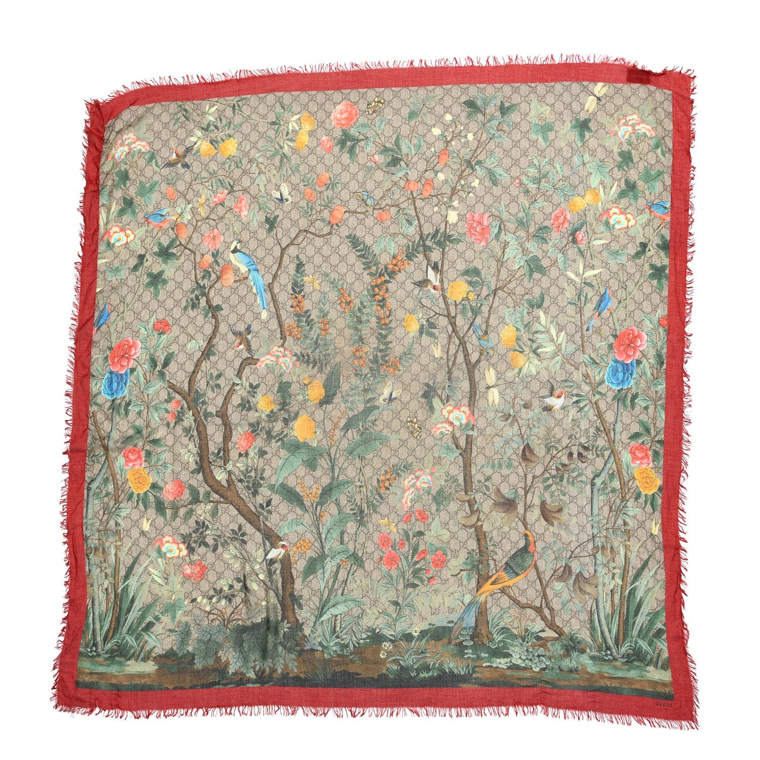 Gucci Silk Tian Square Scarf Multicolor 1 of 3