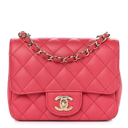 Chanel Caviar Quilted Mini Square Flap Pink 1 of 13