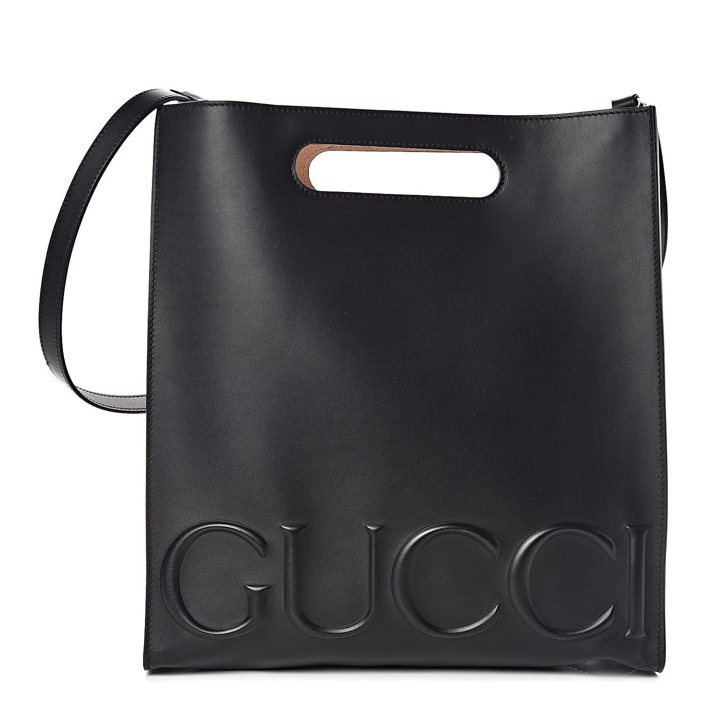 Calfskin Embossed Medium XL Tote Black