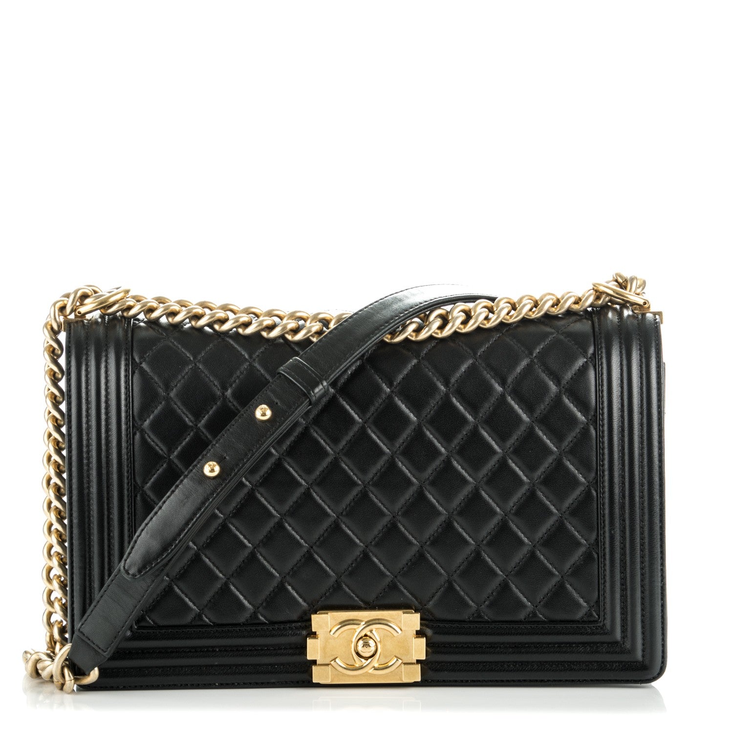 Chanel Lambskin Quilted New Medium Boy Flap Black 1 of 8