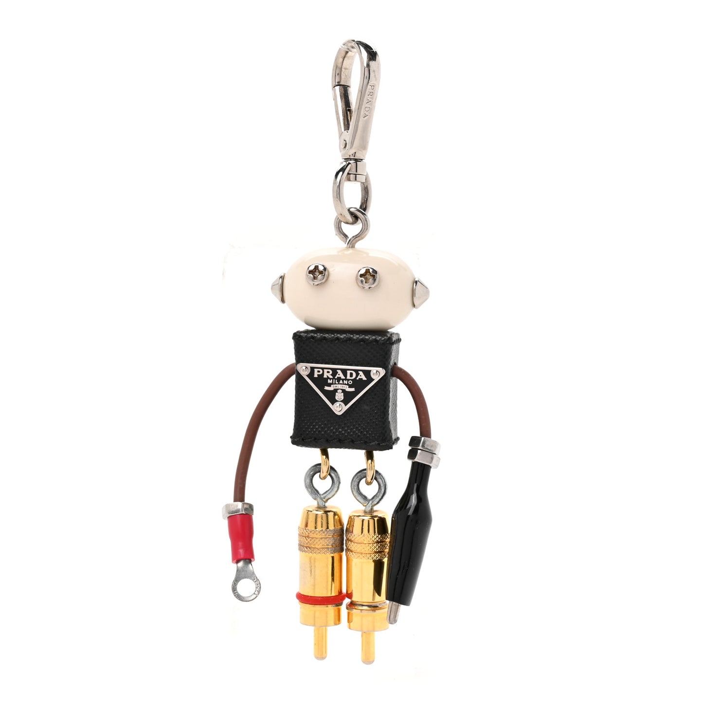 Saffiano Edward Robot Trick Keychain