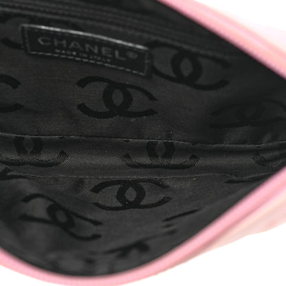 Chanel Calfskin Quilted Cambon Pochette Pink Black 5 of 17