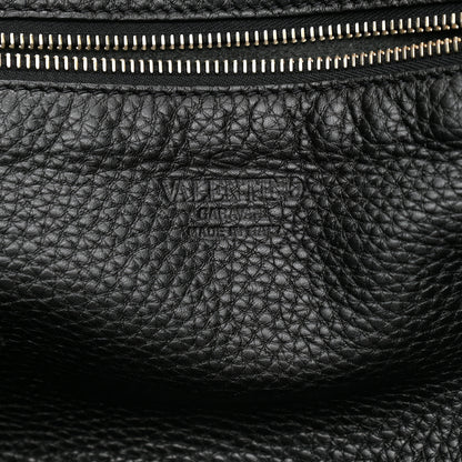 Valentino Garavani Pebbled Calfskin Medium Rockstud Tote Black 6 of 14