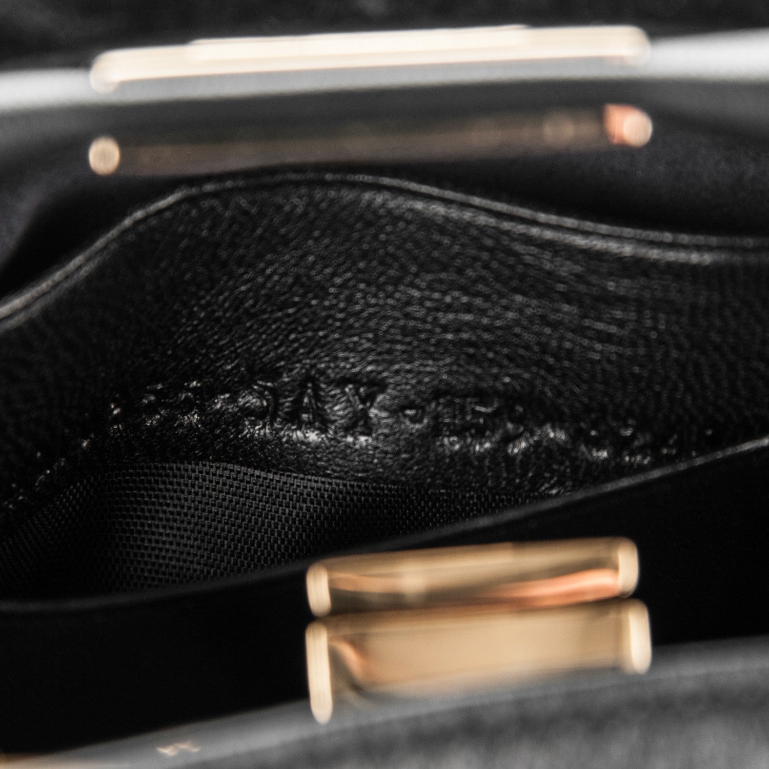 Fendi Shearling Shiny Nappa Micro Peekaboo Iconic Satchel Black 7 of 7