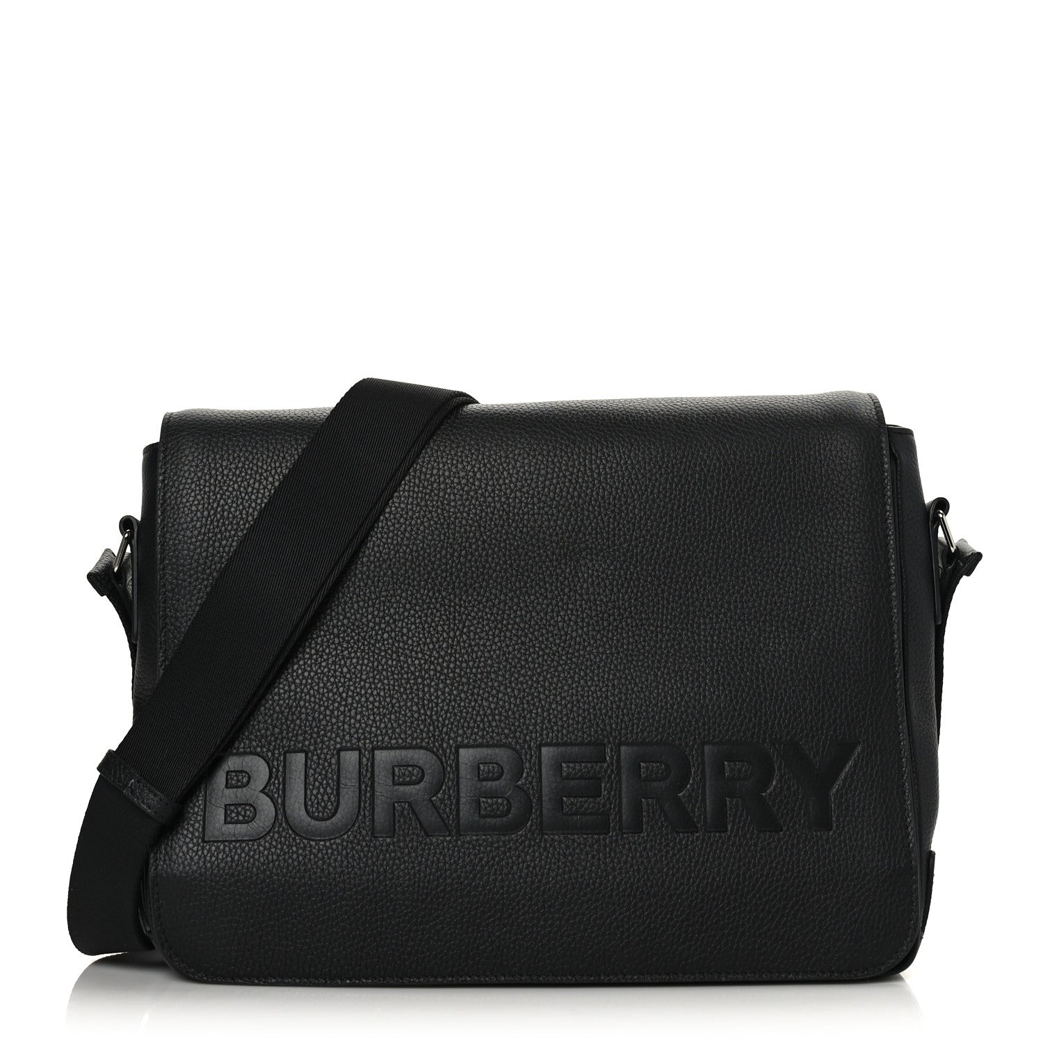 Burberry Calfskin Logo Messenger Black 1 of 8