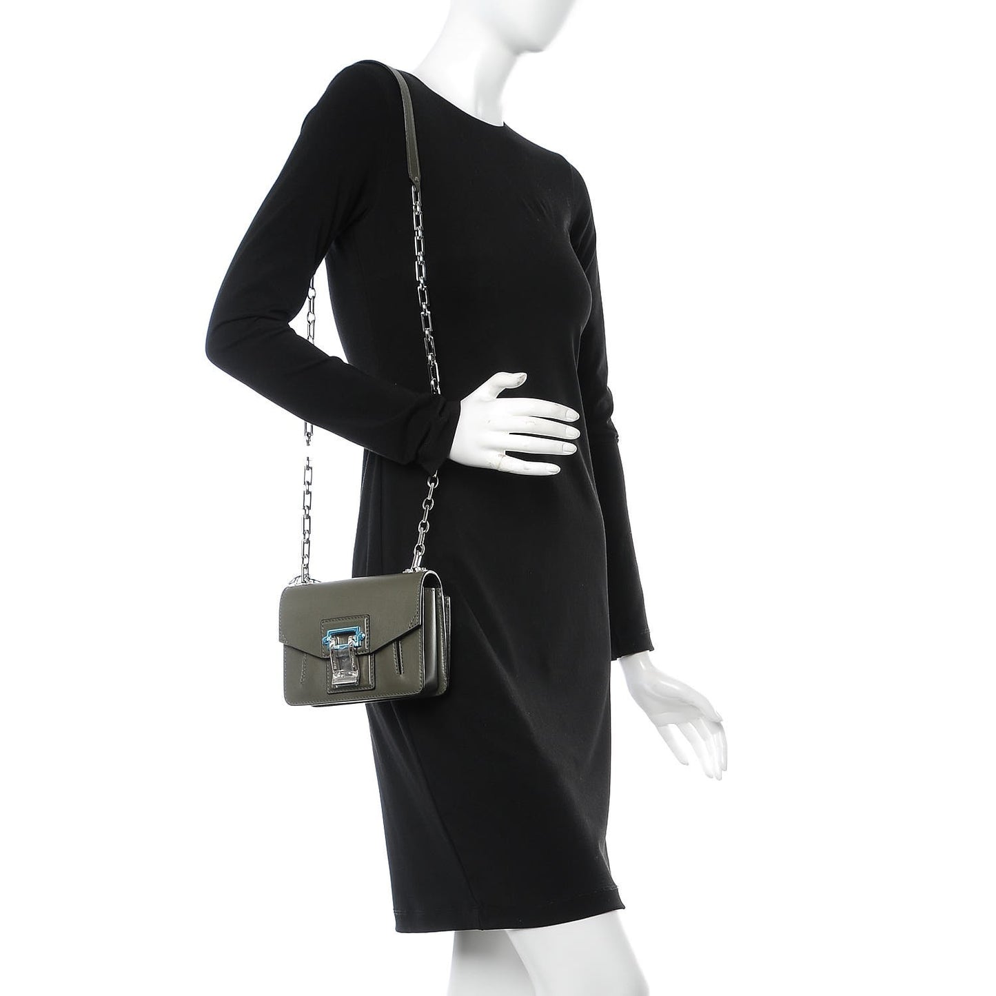 Smooth Calfskin Mini Hava Chain Crossbody Cypress