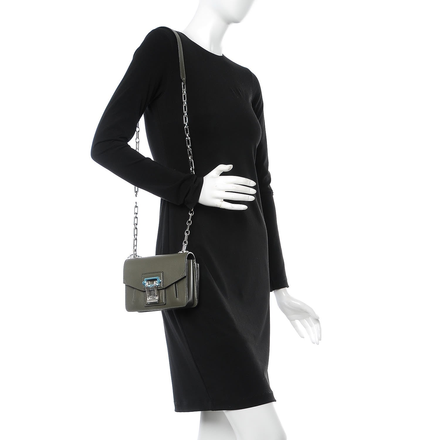 Proenza Schouler Smooth Calfskin Mini Hava Chain Crossbody Cypress 2 of 7