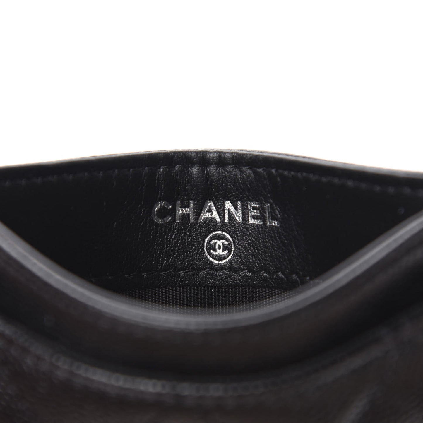 Caviar Quilted My Everything Card Holder Black