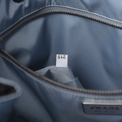 Prada Tessuto Nylon Etiquette Studded Tote Black Astrale 9 of 10