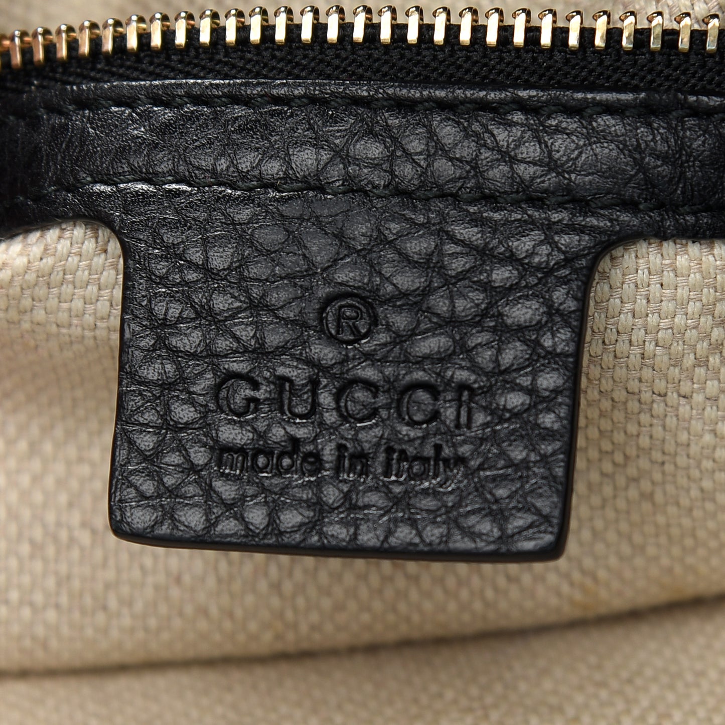 Pebbled Calfskin Large Soho Hobo Black