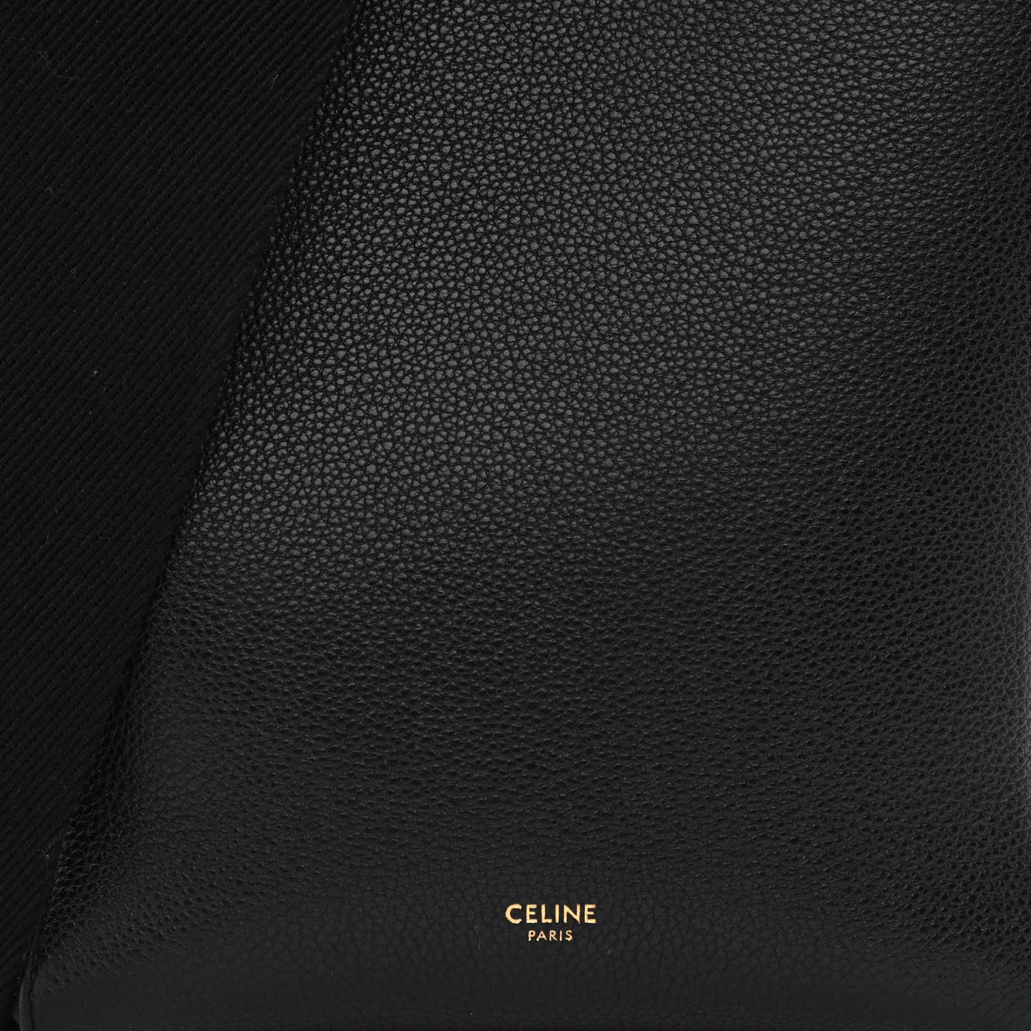 Soft Grained Calfskin Small Sangle Bucket Bag Black