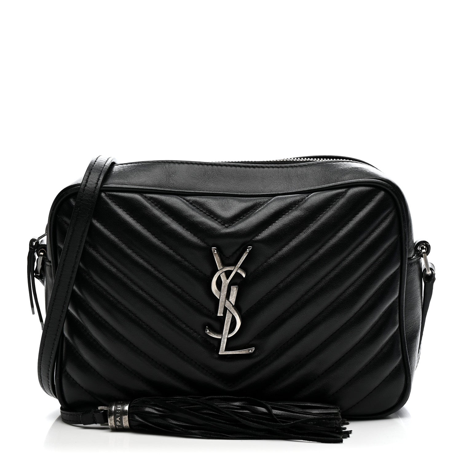 Saint Laurent Calfskin Matelasse Monogram Lou Camera Bag Black 1 of 21