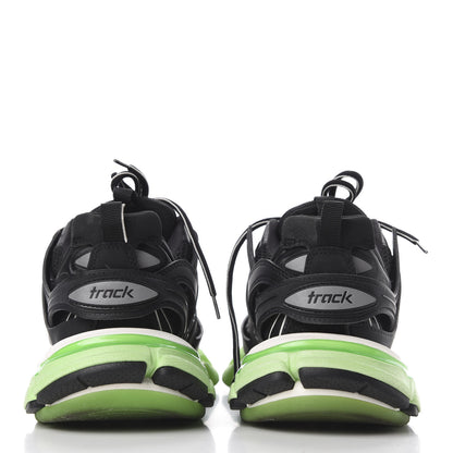 Balenciaga Mesh Nubuck Effect Fabric Glow in the Dark Womens Track Sneakers 38 Black Glow 7 of 11
