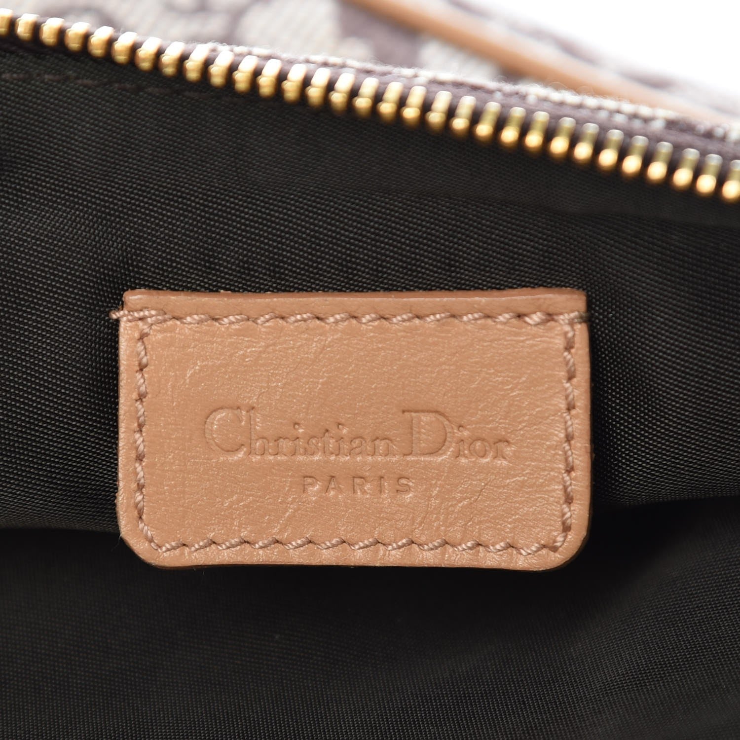 Christian Dior Monogram Mini Saddle Pochette Beige 5 of 9