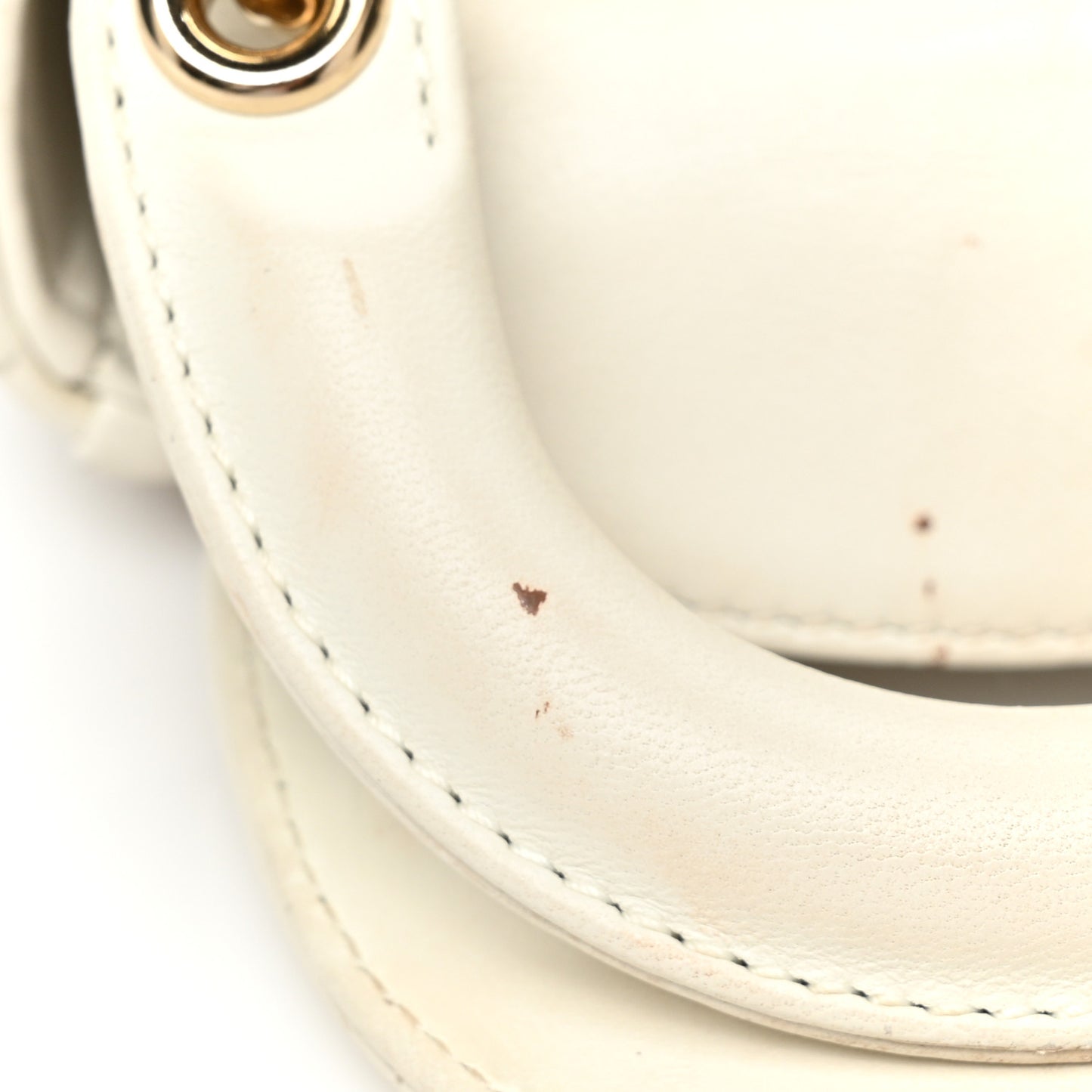 Lambskin Cannage Micro Lady Dior White