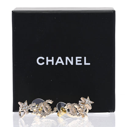 Chanel Crystal Star 5 CC Earrings Gold 5 of 5