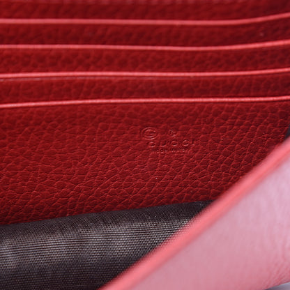 Gucci Dollar Calfskin Interlocking G Chain Wallet Red 6 of 10