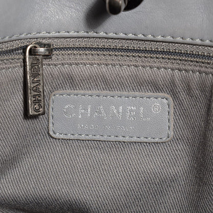 Chanel Calfskin Quilted Large Shopping In Chains Tote Light Grey 6 of 8