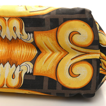 Fendi X VERSACE Nylon Fendace FF Baroque Print Small Trapezoid Beauty Pouch Gold 11 of 11