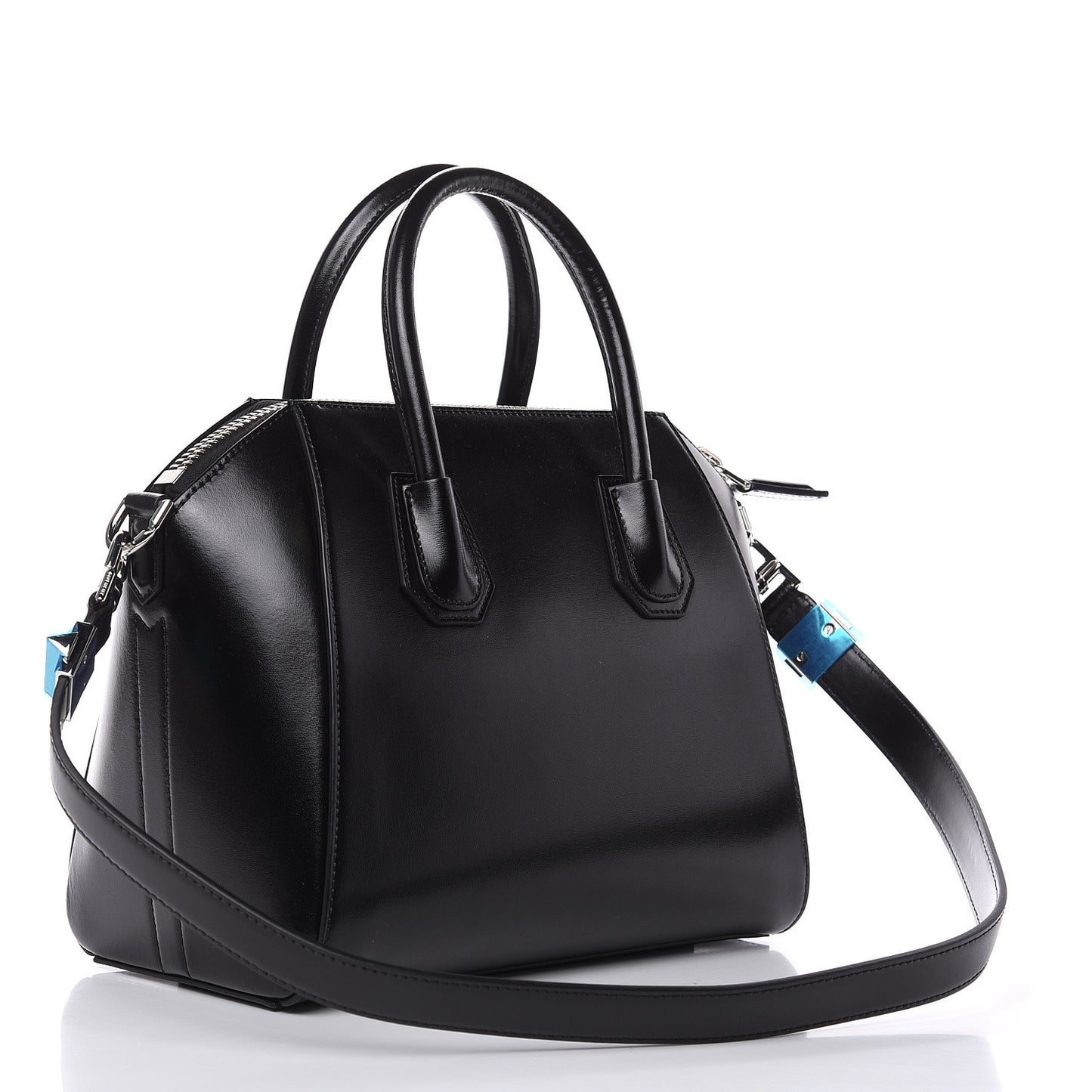 Shiny Lord Calfskin Small Antigona Black