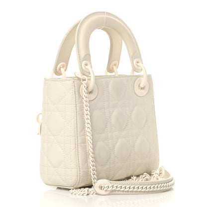 Christian Dior Ultra Matte Calfskin Cannage Mini Lady Dior White 3 of 13